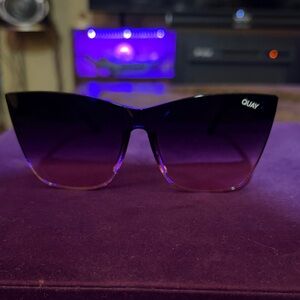 Quay Australia Black and Purple Sunglasses (Pink) gradient